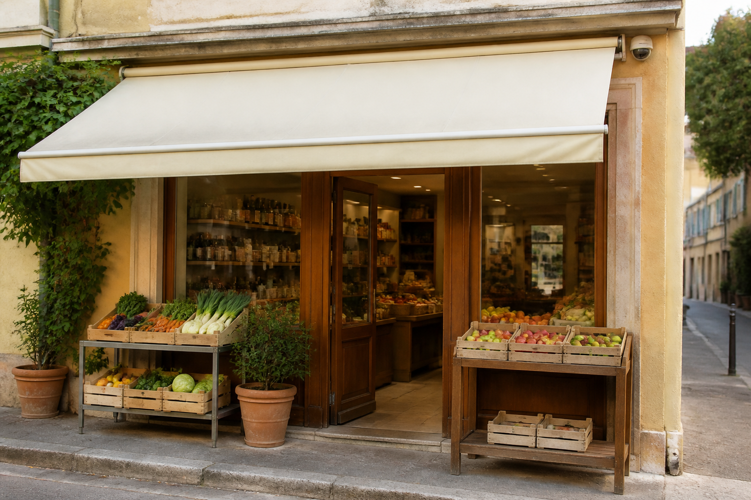 Commerce de proximité en façade